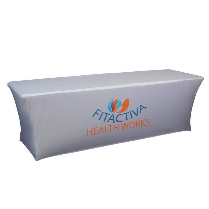 8' UltraFit Curve Table Throw (Full-Color Front Only)