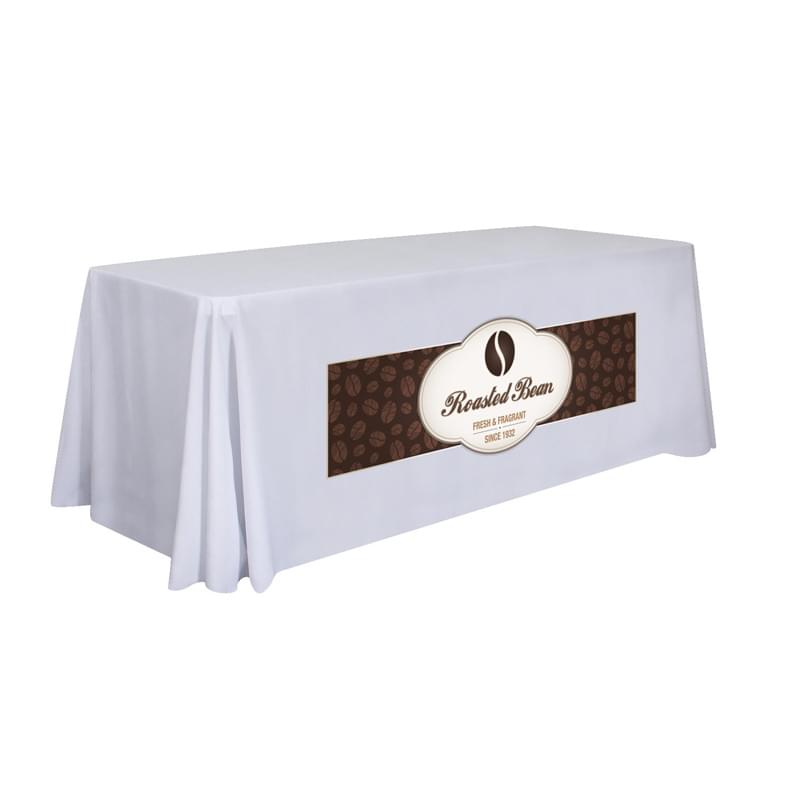 6' Stain-Resistant 4-Sided Table Throw (Full-Color Imprint, One Location)