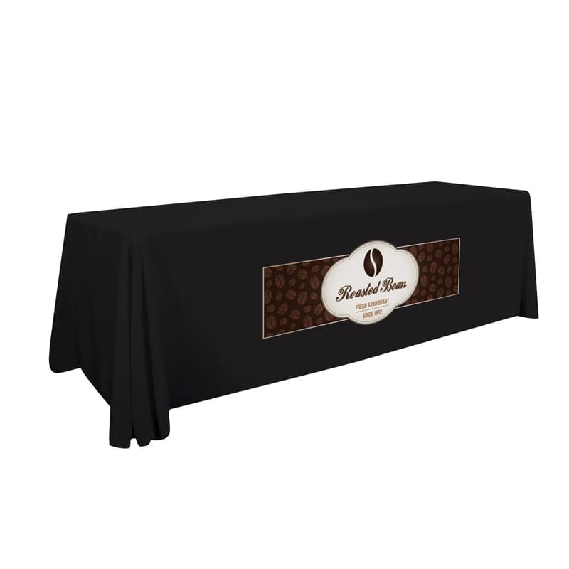 8' Stain-Resistant 4-Sided Table Throw (Full-Color Imprint, One Location)