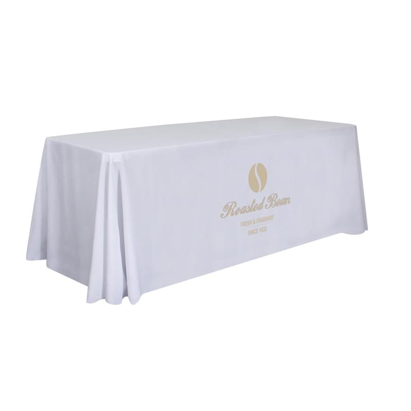 6' Stain-Resistant 3-Sided Table Throw (Full-Color Imprint, One Location)