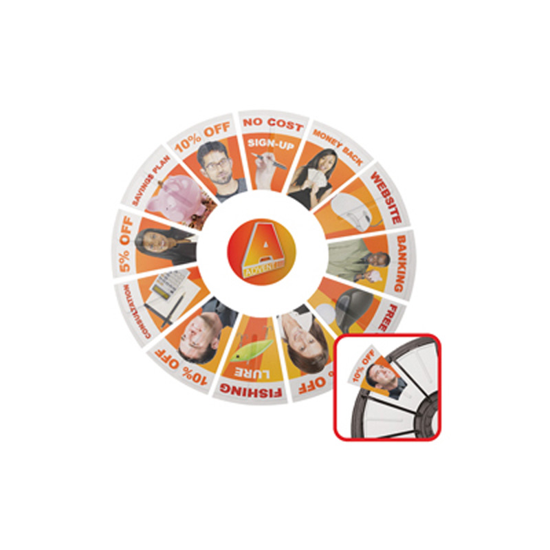 Pre-2011 Spin 'N Win Prize Wheel Replacement Graphic Inserts