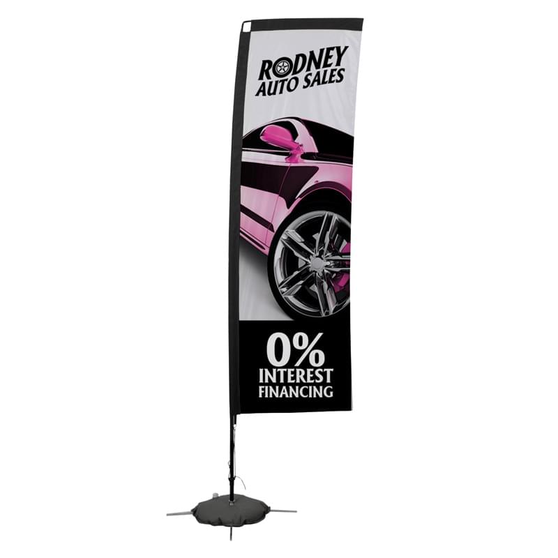 10' Rectangle Sail Sign Kit Single-Sided with Scissor Base