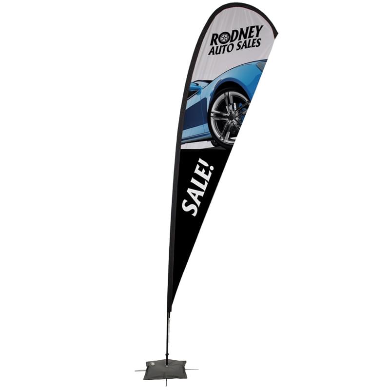 15' Tear Drop Sail Sign Kit Single-Sided with Scissor Base