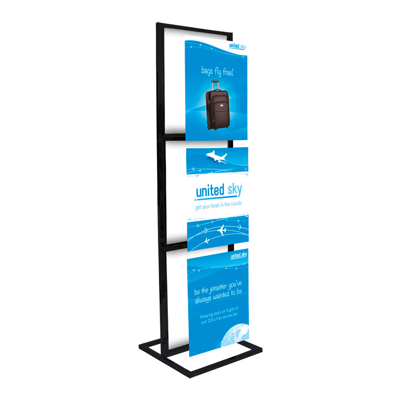 Triple Rectangular Sign Double-Sided Replacement Graphic