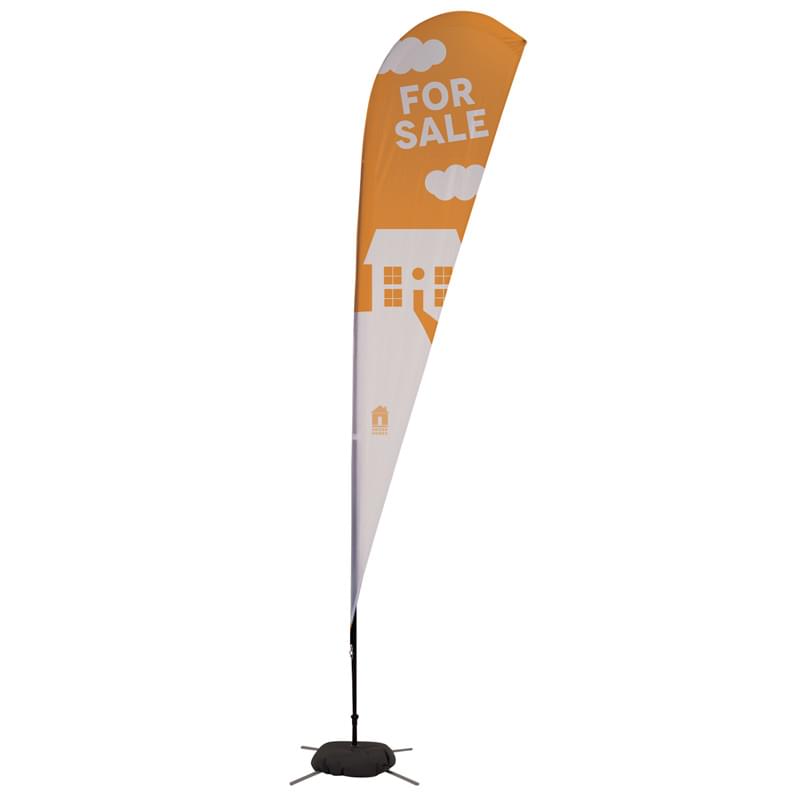 11.5' Streamline Tear Drop Sail Sign Kit Single-Sided with Scissor Base