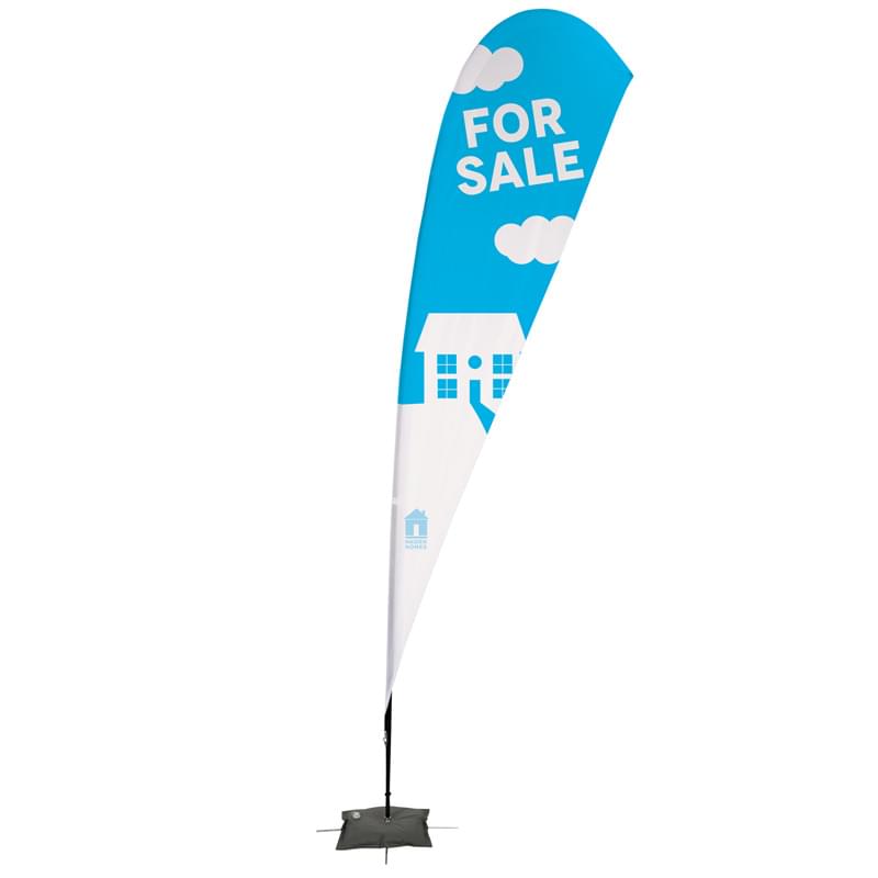 15' Streamline Tear Drop Sail Sign Kit Single-Sided with Scissor Base