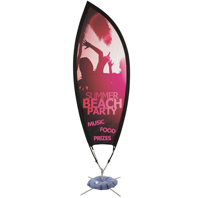 9' Petal Sail Sign Mesh Banner Kit Single-Sided with Scissor Base