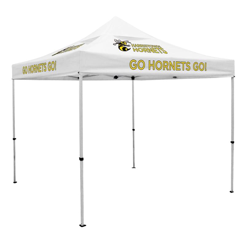 Deluxe 10 x 10 Event Tent Kit with Vented Canopy (Full-Color Thermal Imprint, 5 Locations)Soft Case with Wheels and Stak