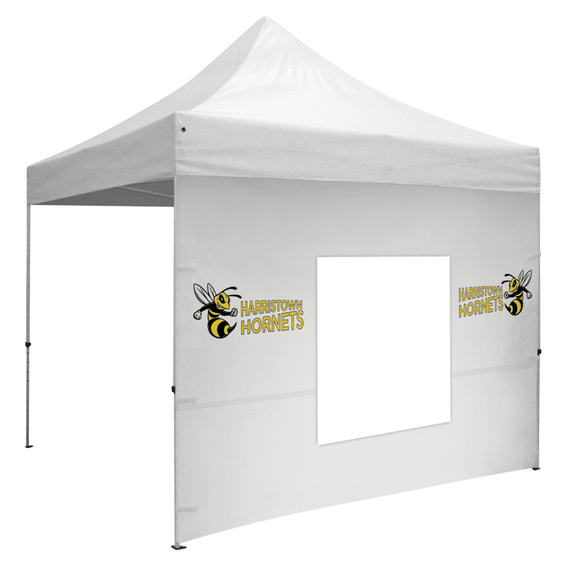 10 Foot Wide Tent Window Wall with Zipper Ends - White Only (Full-Color Thermal Imprint)