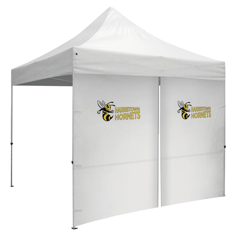 10 Foot Wide Tent Middle Zipper Wall with Zipper Ends - White Only (Full-Color Thermal Imprint)