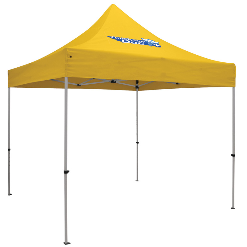 24 Hour Quick Ship Premium 10' Tent (Full-Color Thermal Imprint, 1 Location)Soft Case with Wheels and Stake Kit is inclu