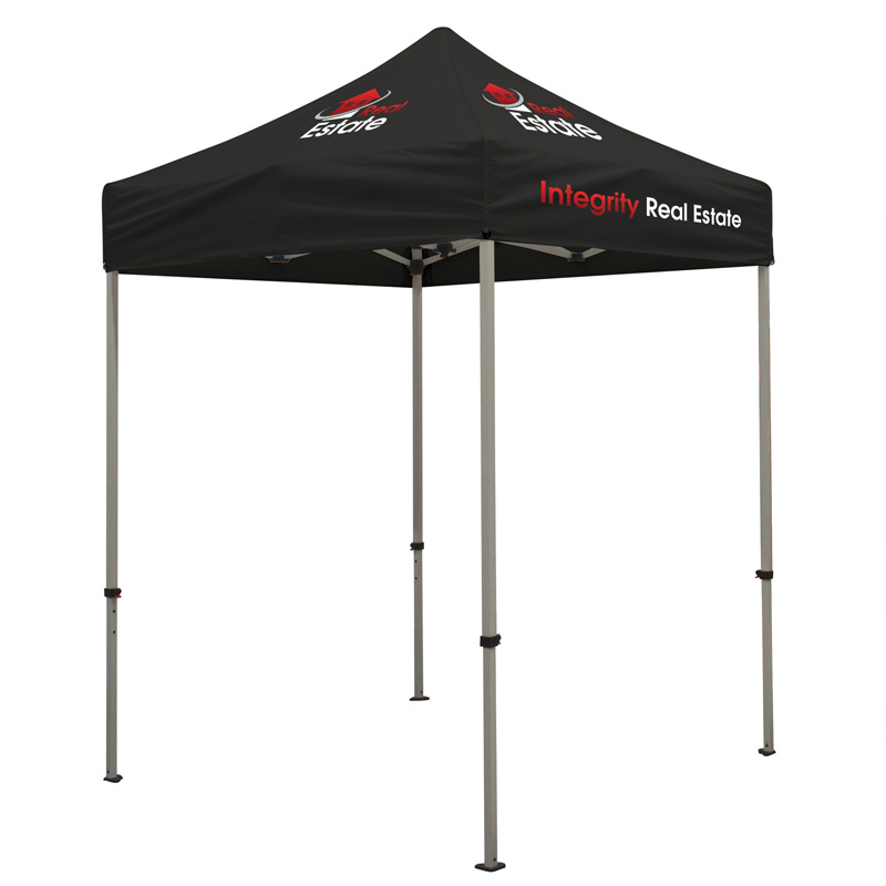 Deluxe 6 x 6 Event Tent Kit (Full-Color Thermal Imprint, 3 Locations)Soft Case with Wheels and Stake Kit is included