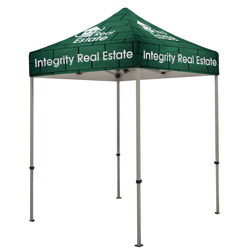 Deluxe 6 x 6 Event Tent Kit (Full-Color, Full Bleed Dye-Sublimation)Soft Case with Wheels and Stake Kit is included