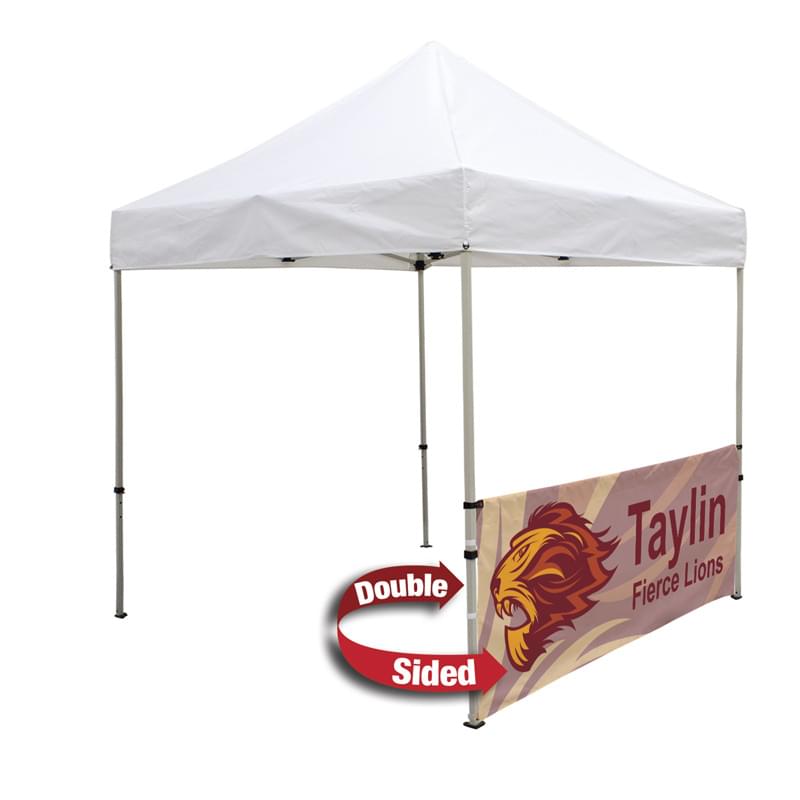 8' Half Wall w/ Bar (Deluxe, 2-Sided, Dye Sublimation)