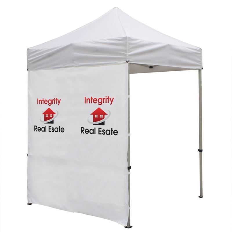 6 Foot Wide Tent Middle Zipper Wall with Zipper Ends - White or Black Only (Full-Color Thermal Imprint)