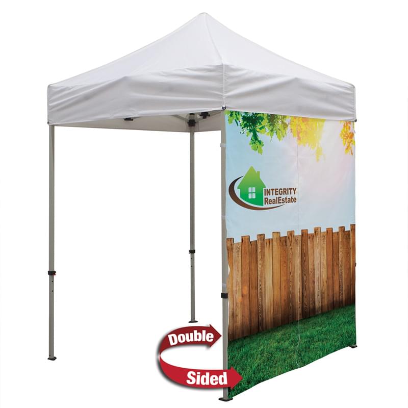 6 Foot Wide Double-Sided Tent Full Wall Only with Liner and Middle Zipper (Full-Color Full Bleed Dye-Sublimation)