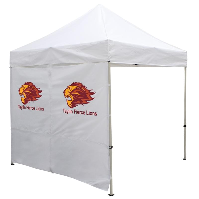 8 Foot Wide Tent Middle Zipper Wall with Zipper Ends - White or Black Only (Full-Color Thermal Imprint)