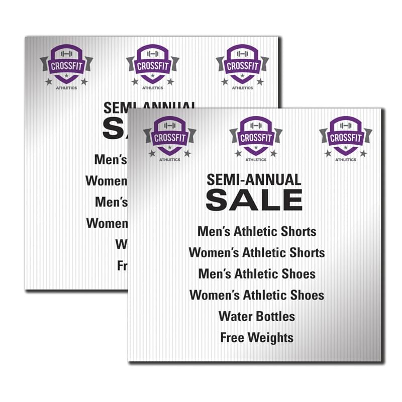 24" x 24" Corrugated Plastic Sign (2-Sided)