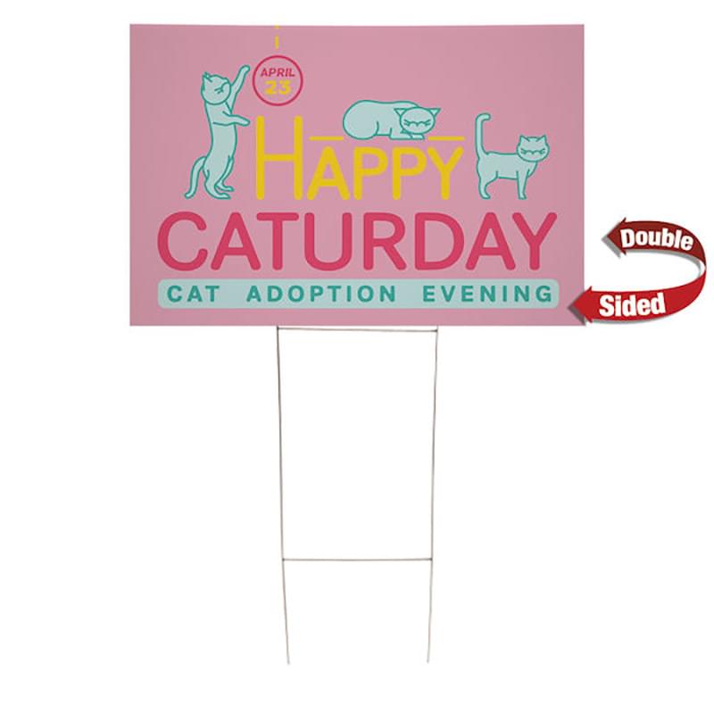 24" x 18" Corrugated Plastic Sign Kit (Double-Sided)
