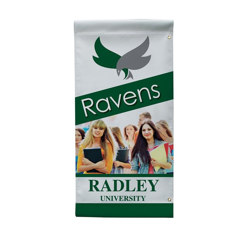 18" x 36" 18 oz Opaque Material Rectangular Boulevard Single-Sided Banner