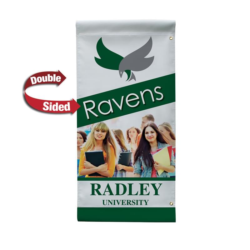 24" x 48" 18 oz Opaque Material Rectangular Boulevard Double-Sided Banner
