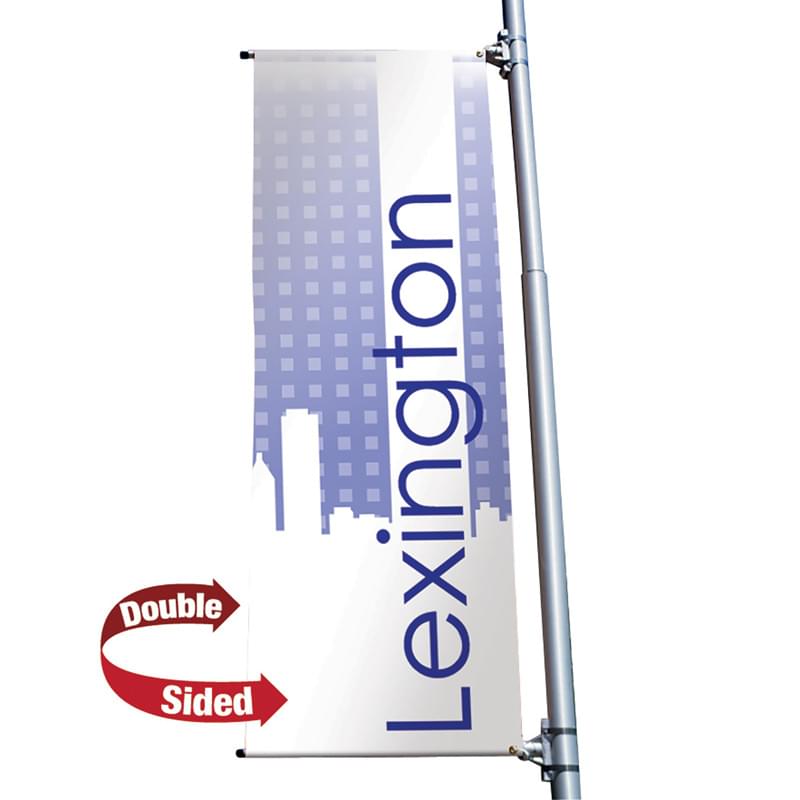 24" x 60" 18 oz Opaque Material Rectangular Boulevard Double-Sided Banner