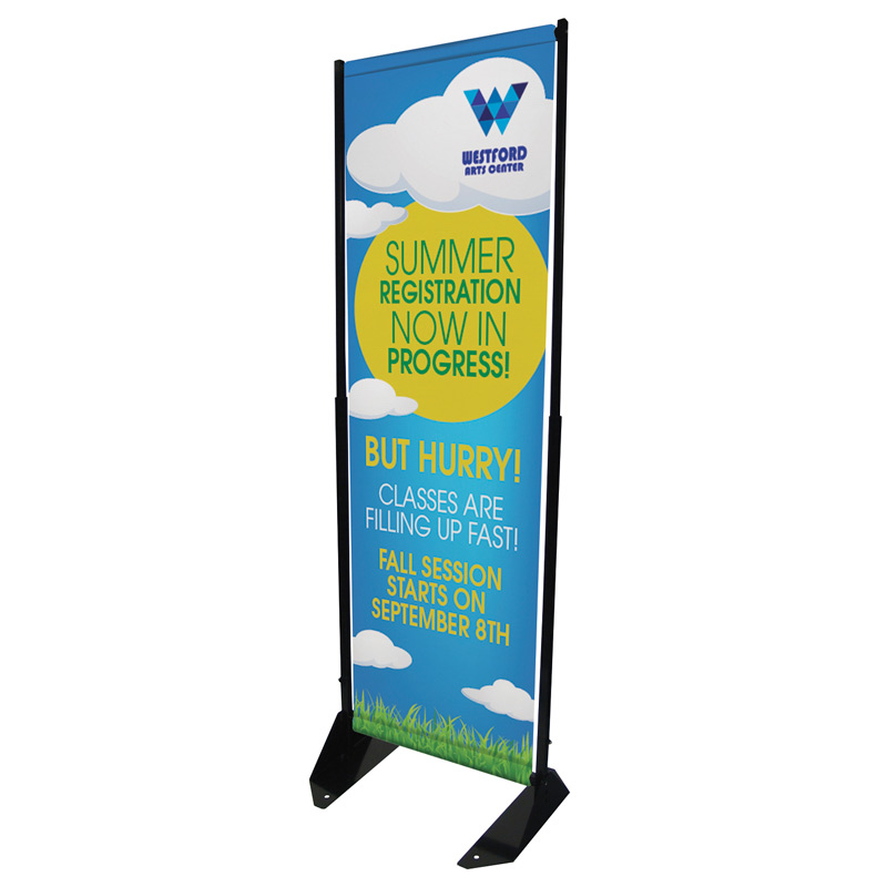 15"W x 74"H Outdoor Anchored Banner Frame Replacement Graphic