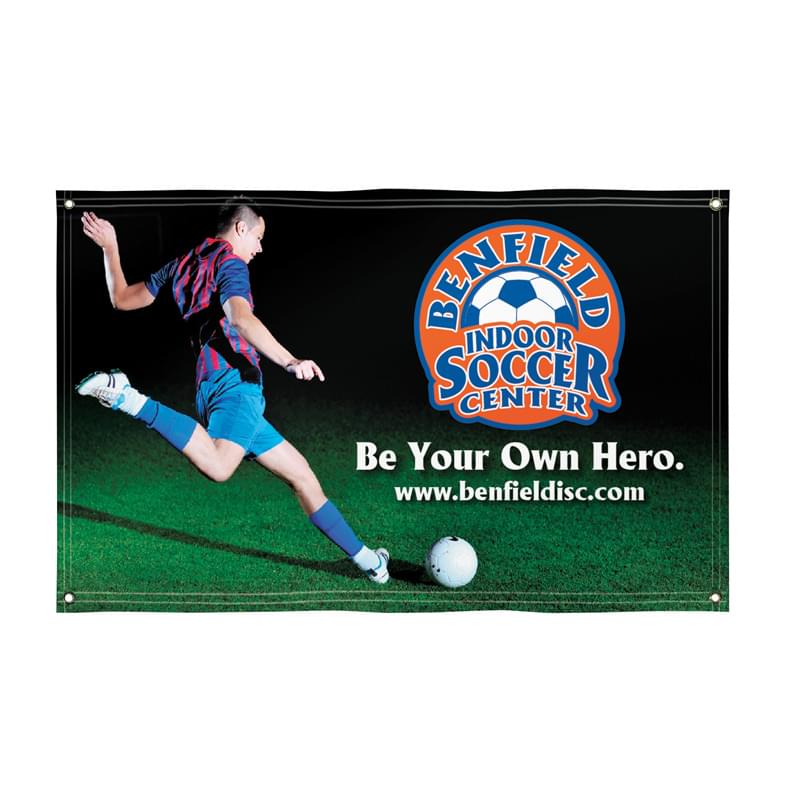 5' X 8' Dye-Sub Super Poly Knit Single-Sided Banner