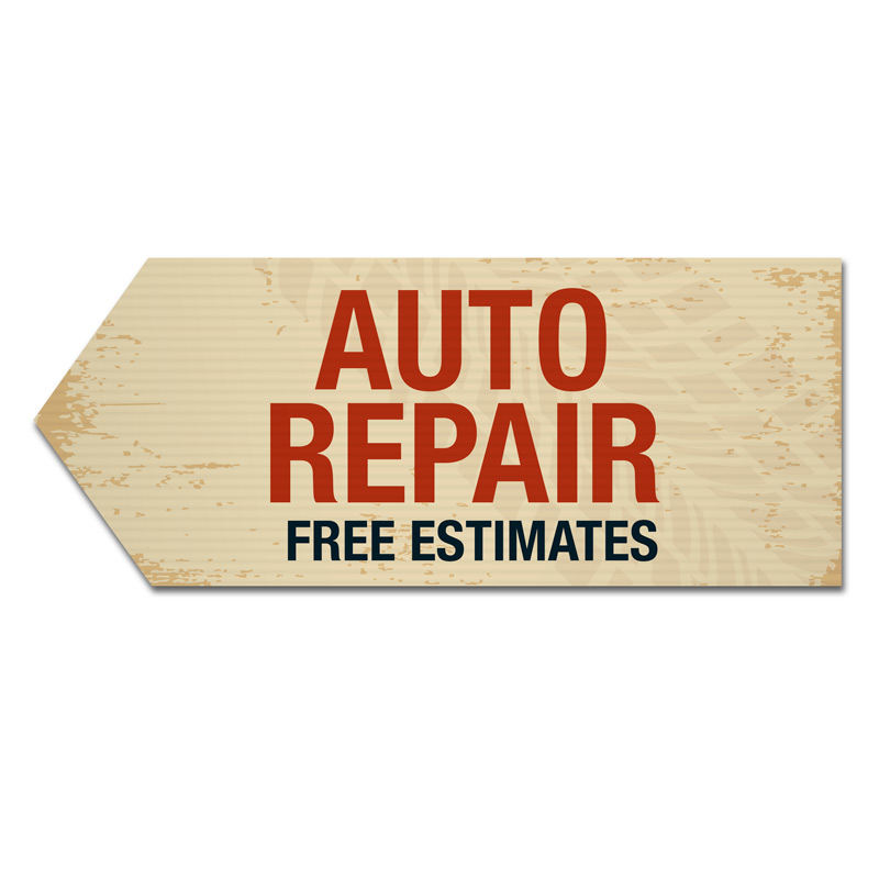 Broadcaster Sign 2' x 5' Arrow Single-Sided Graphic