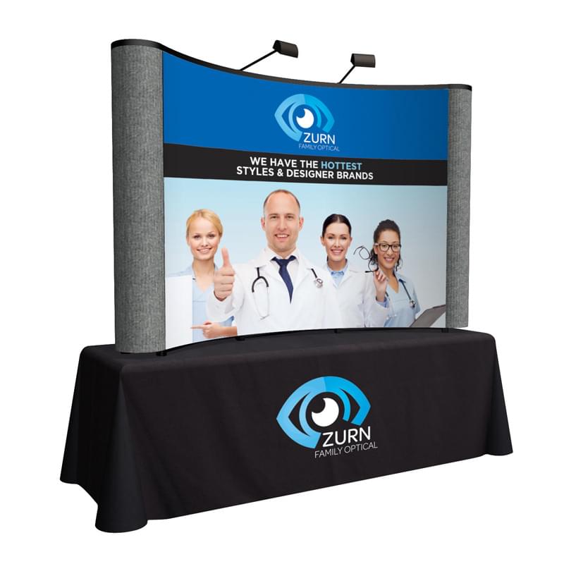 8' Arise Curved Tabletop Kit (Mural with Fabric Ends)