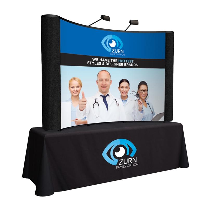 8' Arise Curved Tabletop Kit (Mural with Fabric Ends)