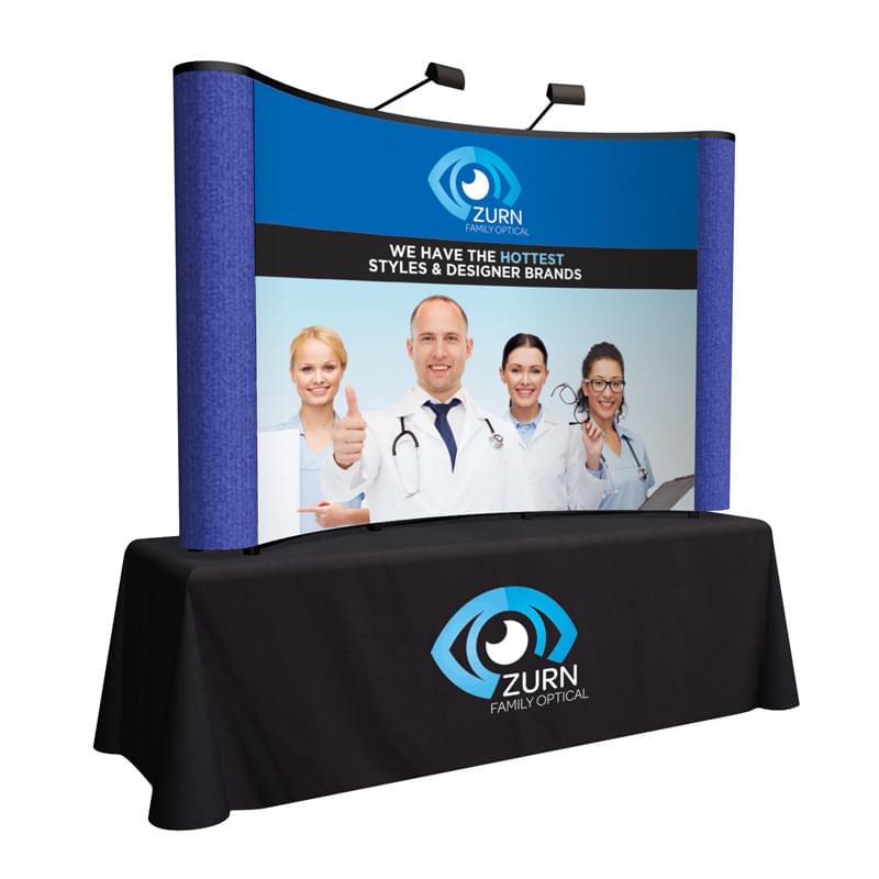 8' Arise Curved Tabletop Kit (Mural with Fabric Ends)