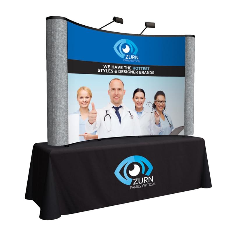 8' Arise Curved Tabletop Kit (Mural with Fabric Ends)