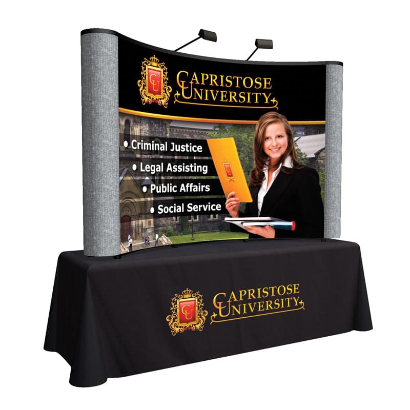 8' Arise Curved Tabletop Kit (Mural with Fabric Ends)