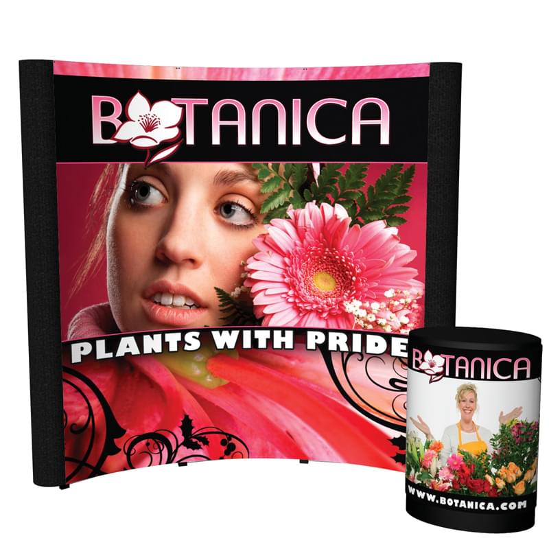 8' Echo Pop-Up Display Mural Kit with Fabric End Panels