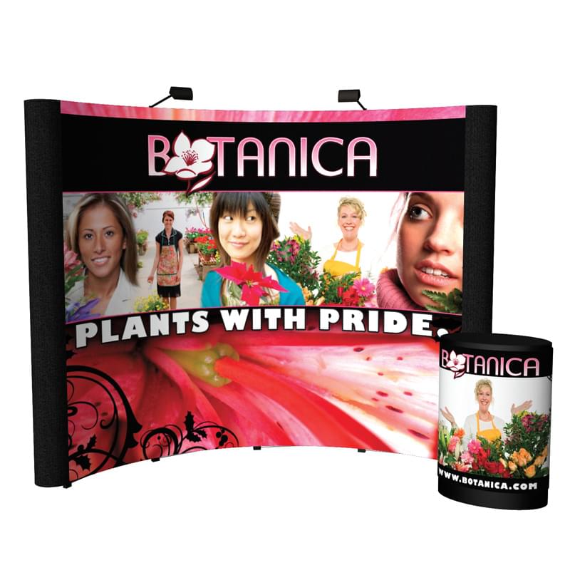 10' Echo Pop-Up Display Mural with Fabric End Panels with Lights