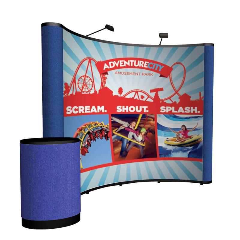 10' Curved Show 'N Rise Floor Display Kit (Mural with Fabric Ends)