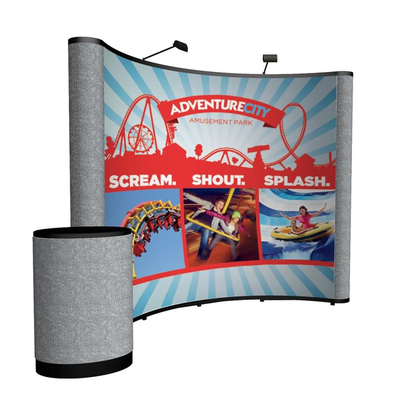 10' Curved Show 'N Rise Floor Display Kit (Mural with Fabric Ends)