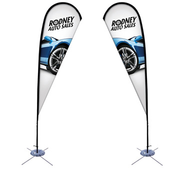 11.5' Premium Teardrop Sail Sign Kit (Double-Sided with Scissor Base)