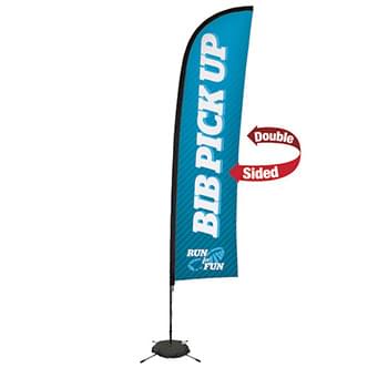 13' Premium Blade Sail Sign Kit (Double-Sided with Scissor Base)