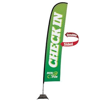 17' Premium Blade Sail Sign Kit (Double-Sided with Scissor Base)