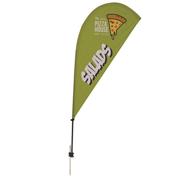 6.5' Teardrop Value Sail Sign - 1-Sided with Ground Spike