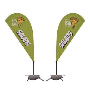 6.5' Value Teardrop Sail Sign Kit (Double-Sided with Cross Base)