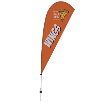 9.5' Teardrop Value Sail Sign - 1-Sided with Ground Spike