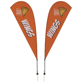 9.5' Value Teardrop Sail Sign Kit (Double-Sided with Ground Spike)
