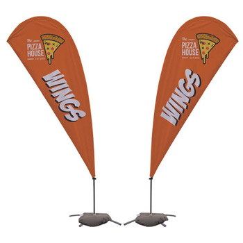 9.5' Value Teardrop Sail Sign Kit (Double-Sided with Cross Base)