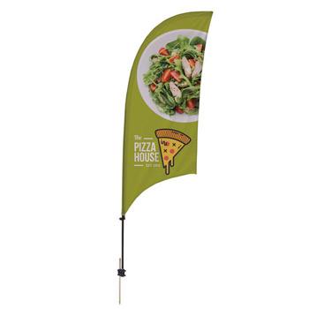 7.5' Razor Value Sail Sign - 1-Sided with Ground Spike