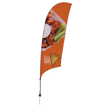 10.5' Razor Value Sail Sign - 1-Sided with Ground Spike
