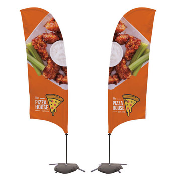 10.5' Value Razor Sail Sign Kit (Double-Sided with Cross Base)